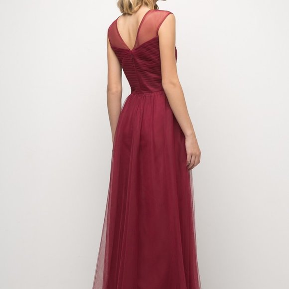 V-Neck Sleeveless A-Line Shape Prom Dress CDET320 - Picture 2 of 5